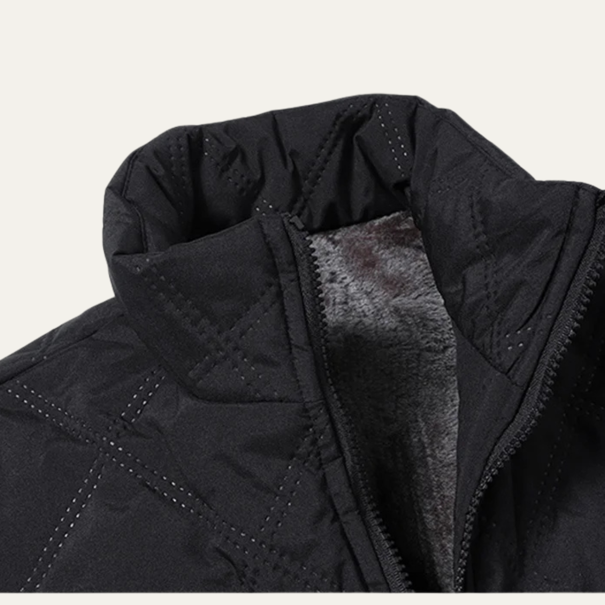 The  Lucca Alta - Veste Thermique Matelassée à Col Montant et Motif en Losanges pour Hommes