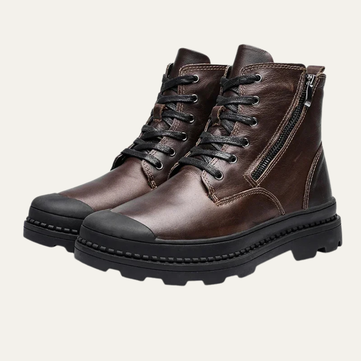 The Mayfair Bottines de Travail Vintage en Cuir à Lacets pour Homme