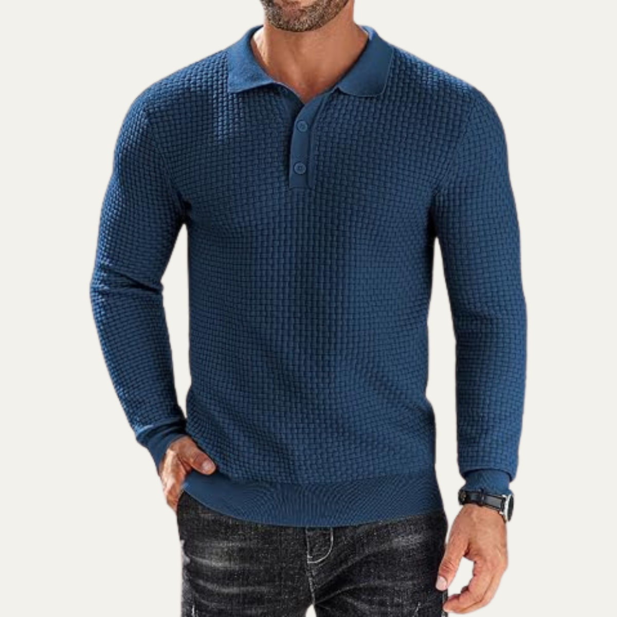 The Ravello - Polo léger en tricot texturé pour homme