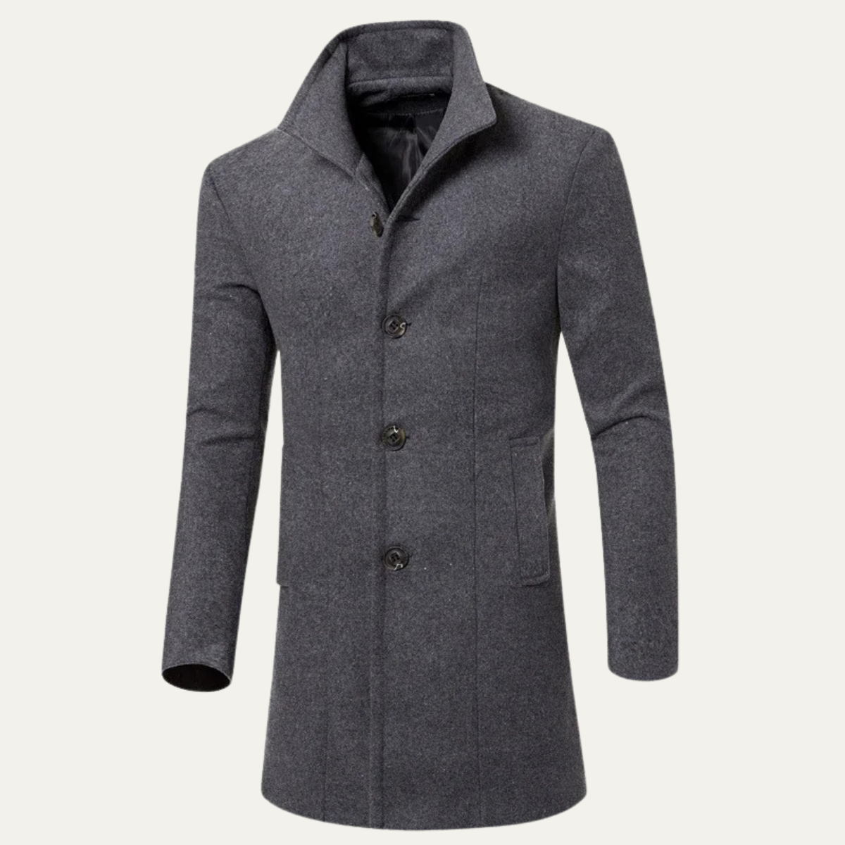 The Perth Manteau long décontracté élégant en laine mélangée pour homme
