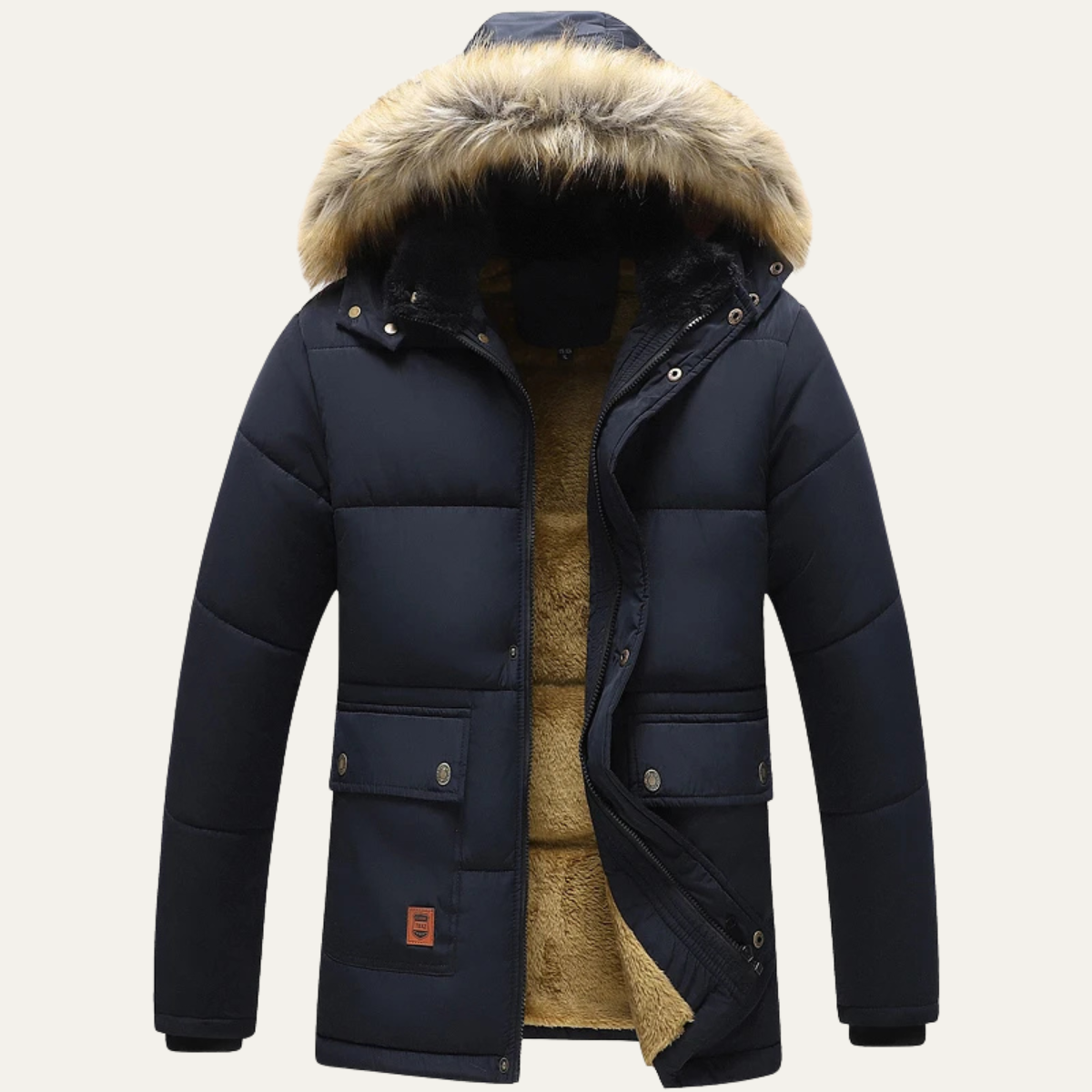 The Cremona - Parka à capuche pour homme avec col en fourrure d'hiver