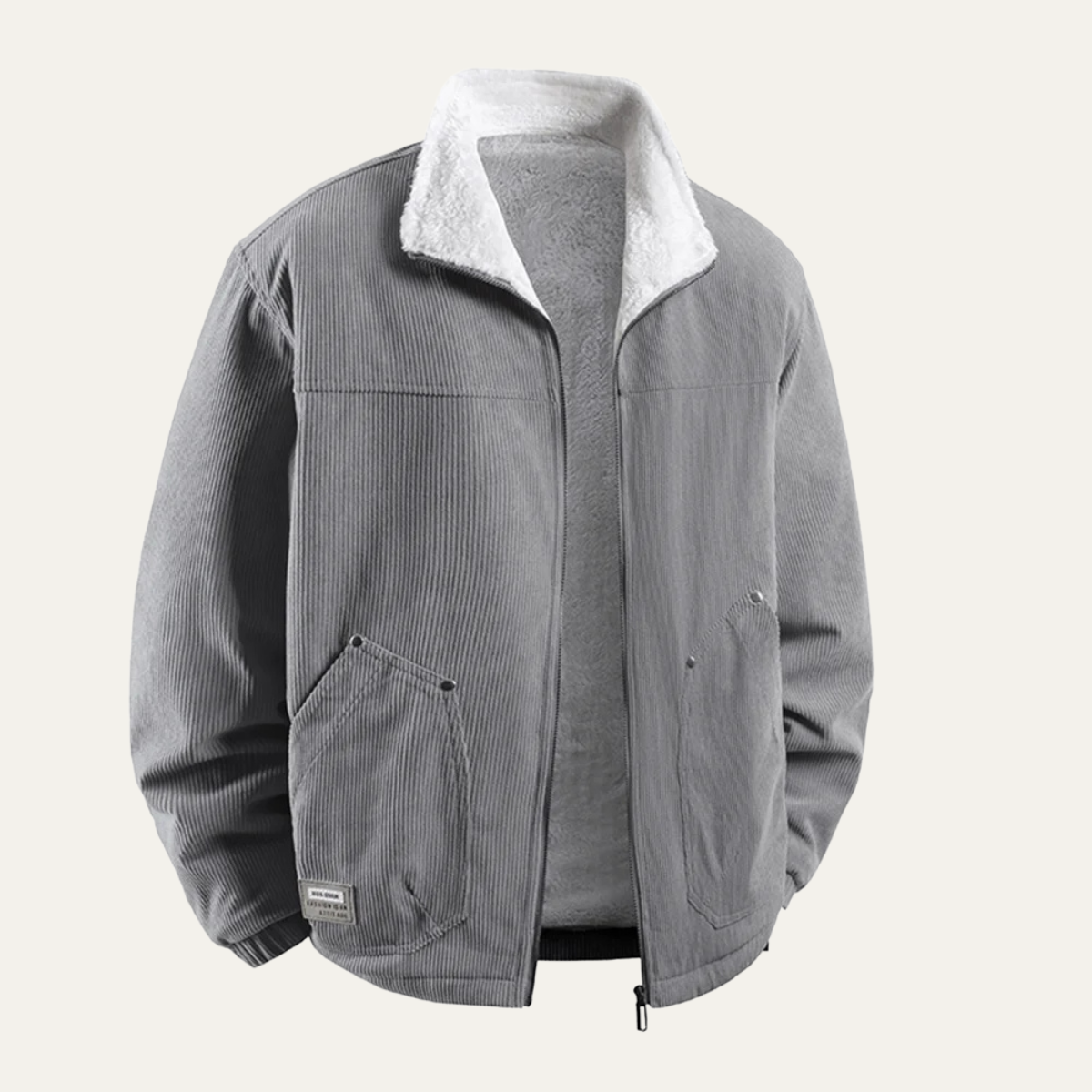 The Crosswood - Veste Zippée d'Hiver en Velours Côtelé pour Hommes