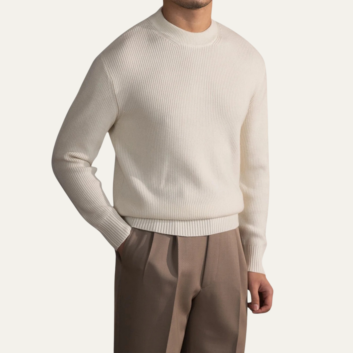 The Sunningdale Pull col rond en laine mélangée pour homme