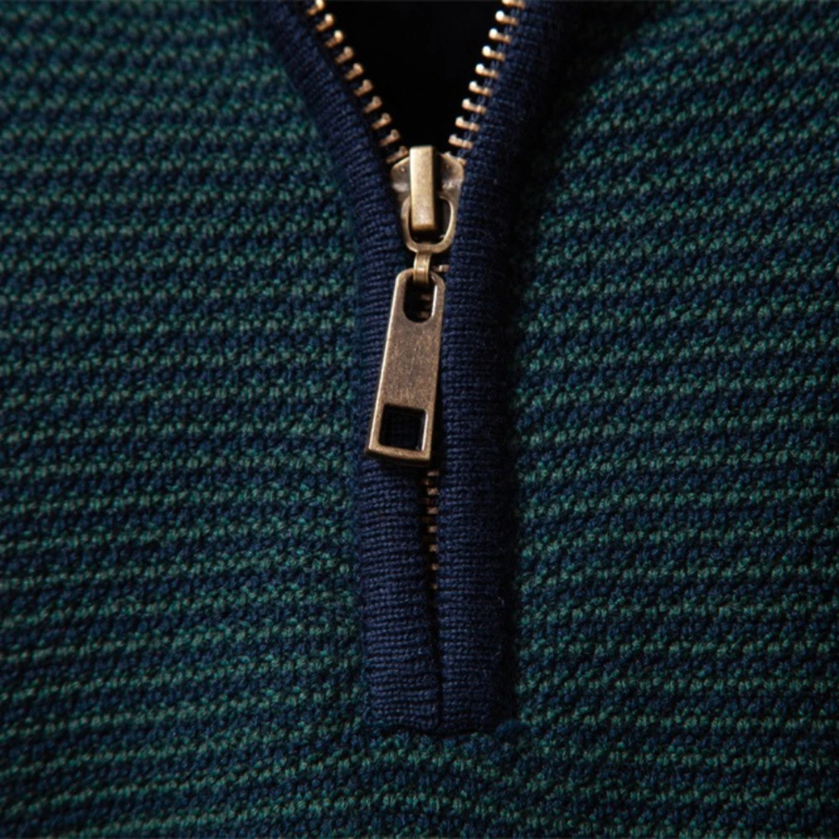 The Oban - Pull d'Hiver Tricoté à Col Zippé pour Homme