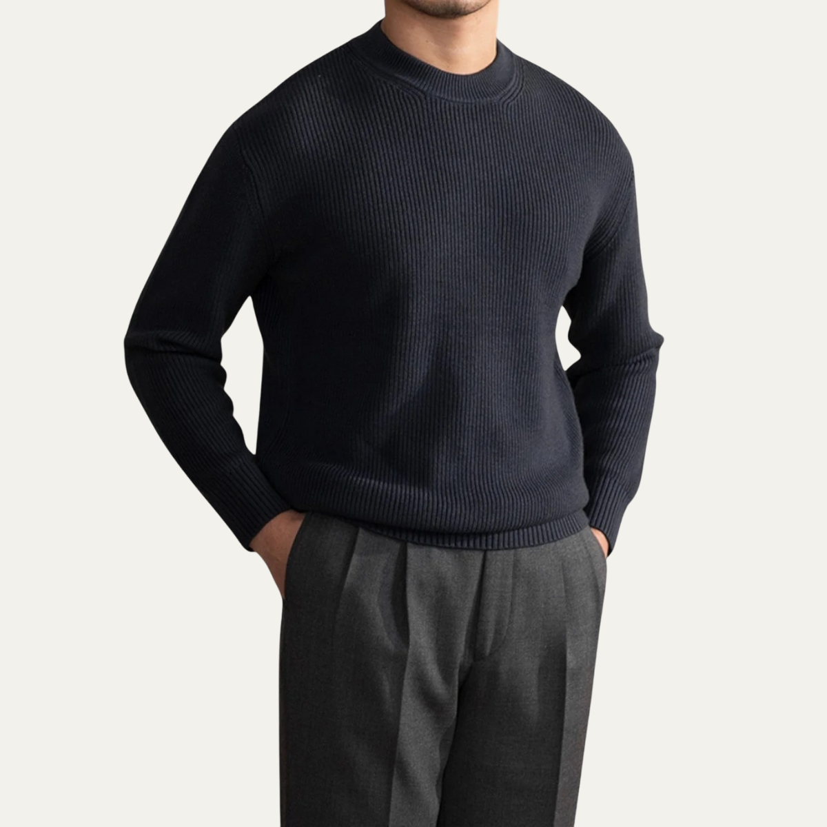 The Sunningdale Pull col rond en laine mélangée pour homme