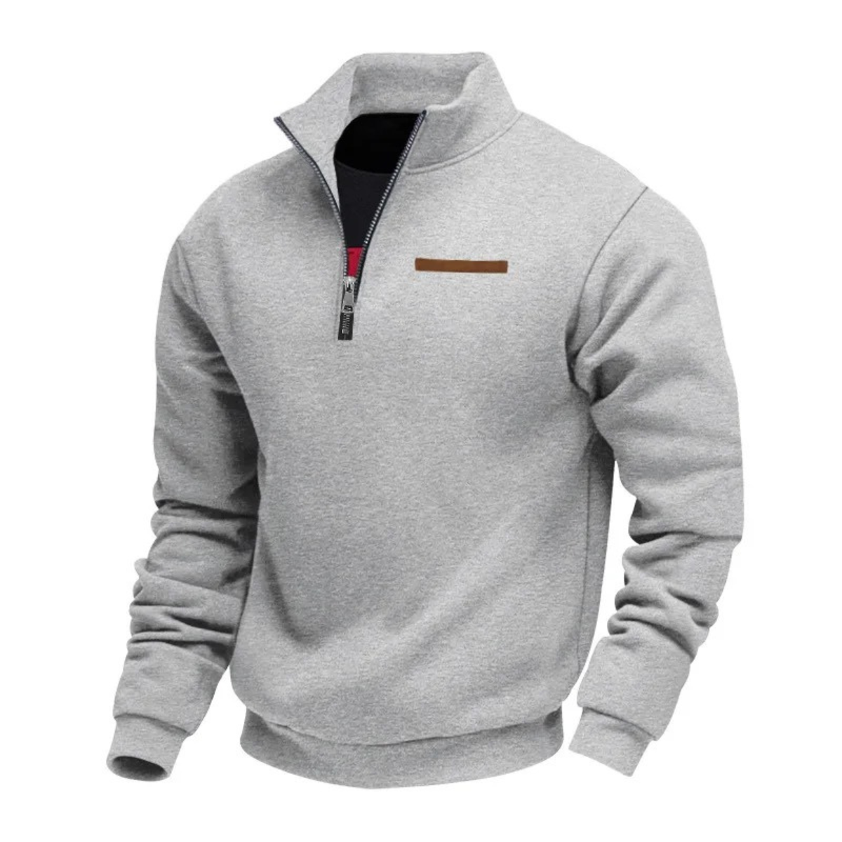 The Canterbury - Pull Casual à Col Montant à Zip Quart de pour Homme