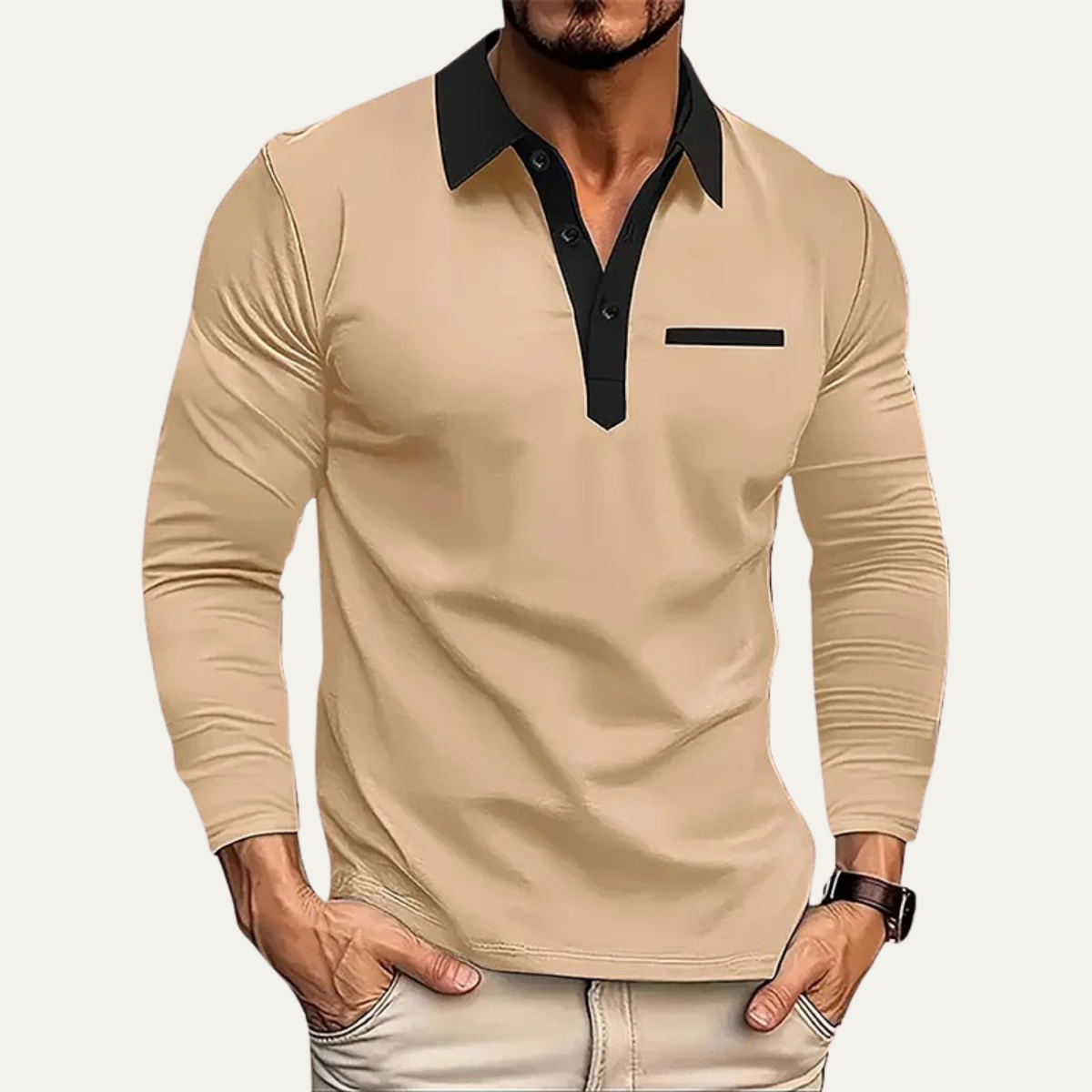 The Anacapri – Polo en maille homme coupe ajustée casual chic