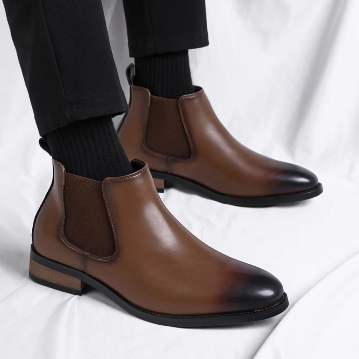 The Treviso - Bottes Chelsea Ankle en Cuir Intelligent pour Hommes
