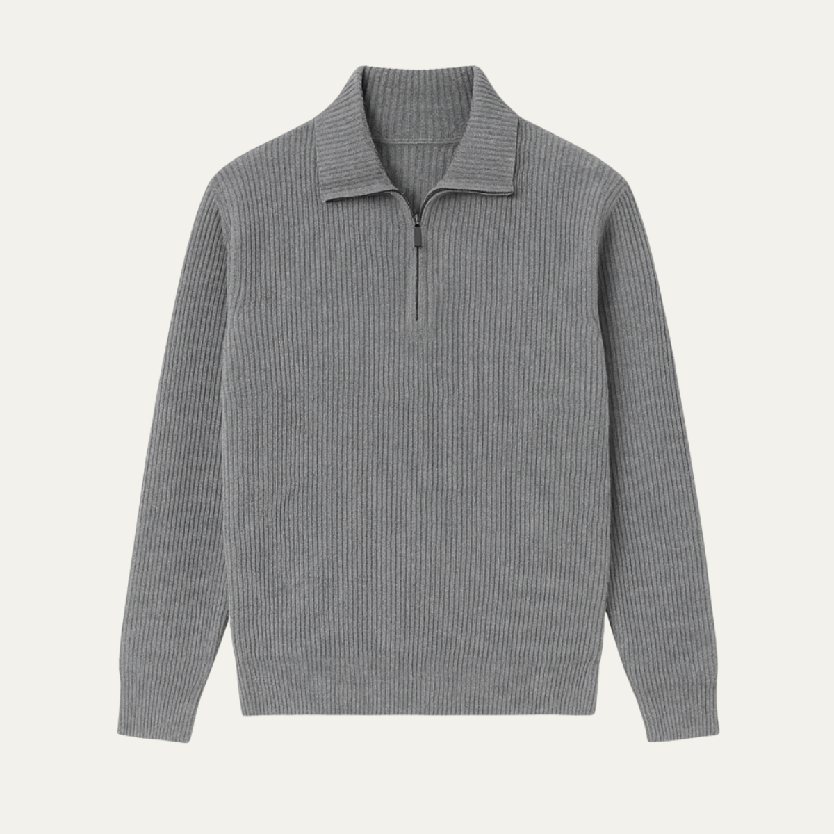 The Wendover Pull Tricoté à Col Zippé Quart pour Homme