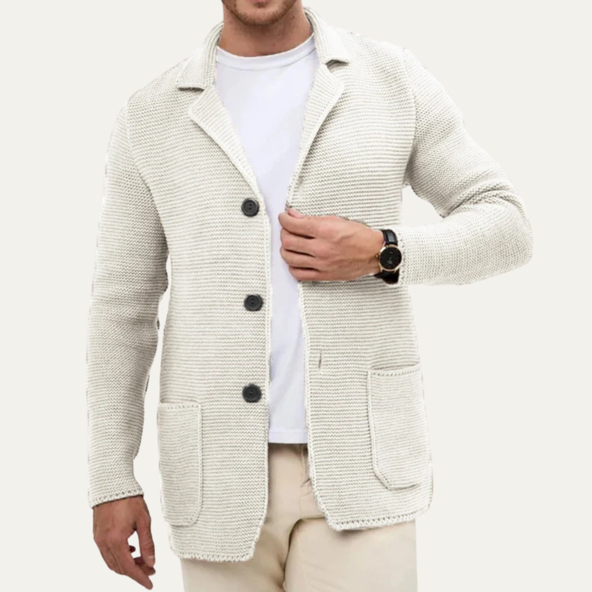 The San Marco - Blazer Cardigan Tricoté à Boutons pour Homme