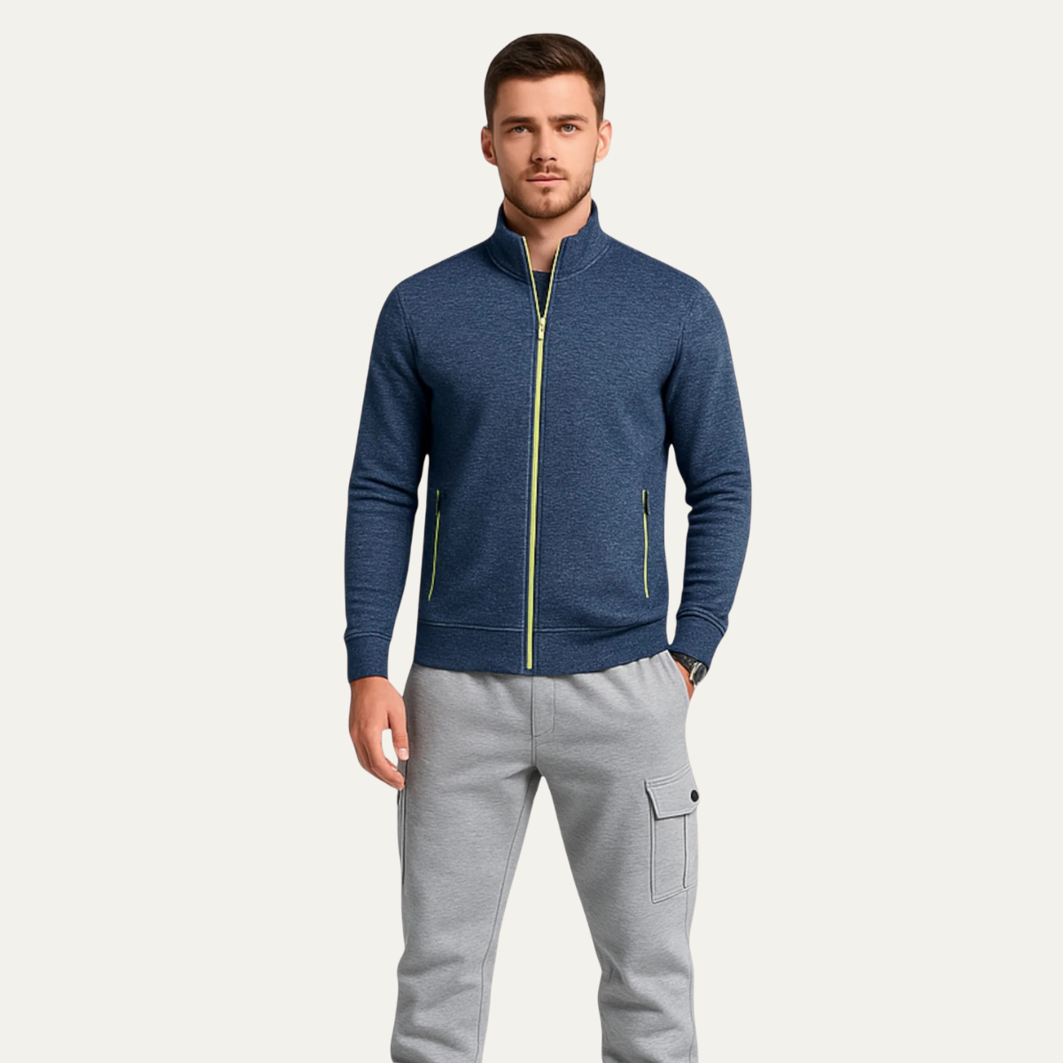 The Rovereto - Veste Zippée Tricot Classique pour Homme