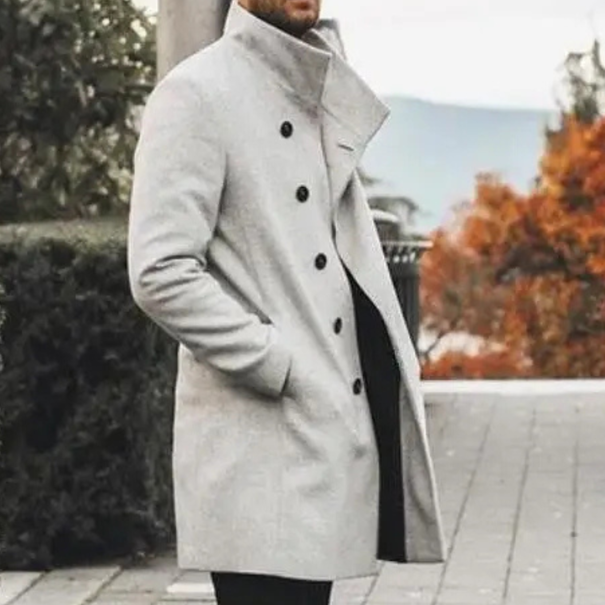 The Briarcliff - Veste d'Hiver Longue à Carreaux pour Homme