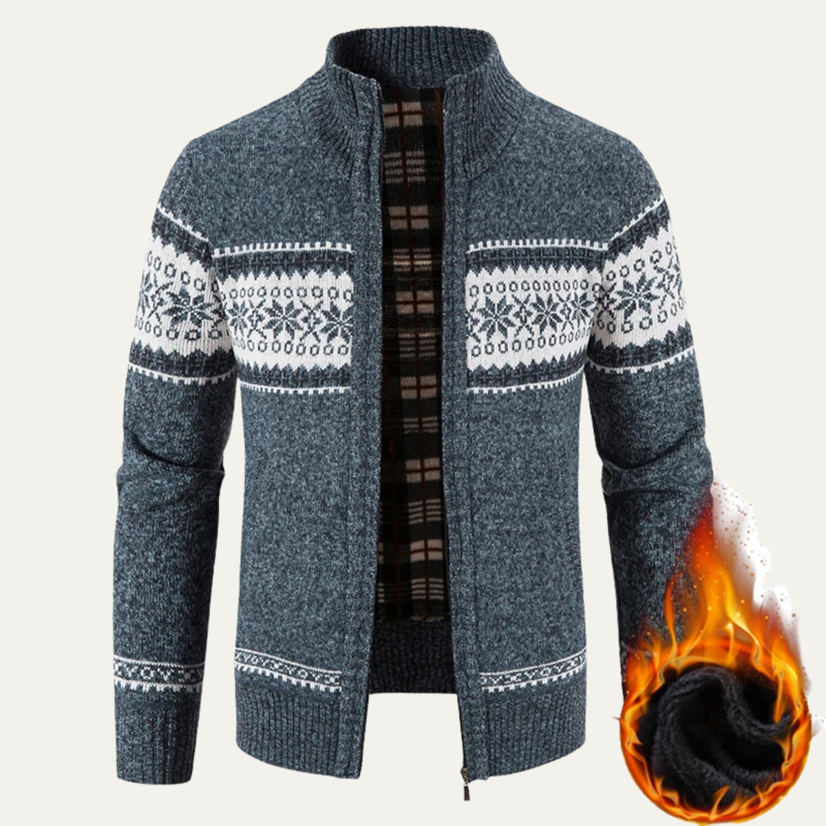 The Taranto - Cardigan Zippé en Laine Mélangée Tricotée pour Homme