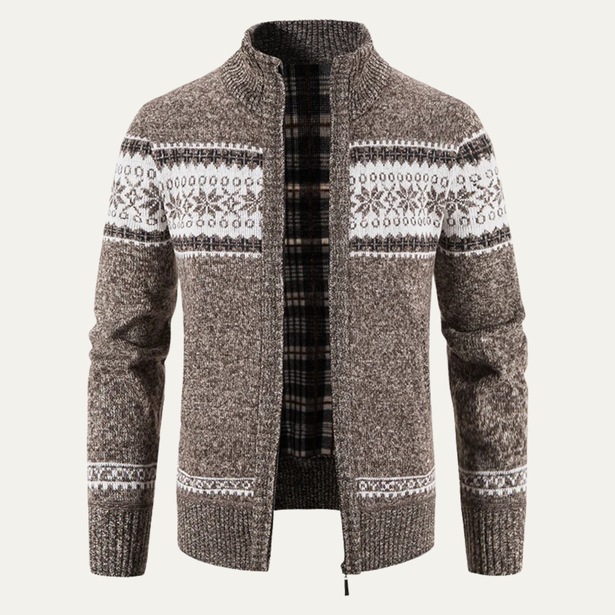 The Taranto - Cardigan Zippé en Laine Mélangée Tricotée pour Homme