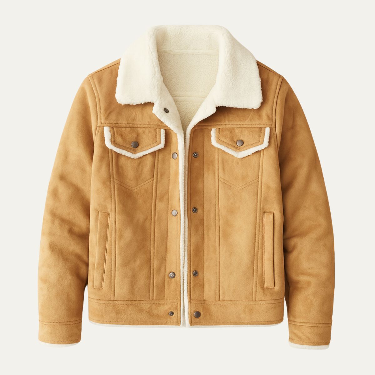 The Quebec - Veste en cuir suédé doublée polaire pour homme