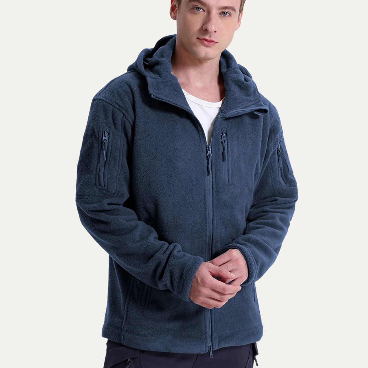 The Moray Veste tactique à capuche en polaire d’hiver pour homme