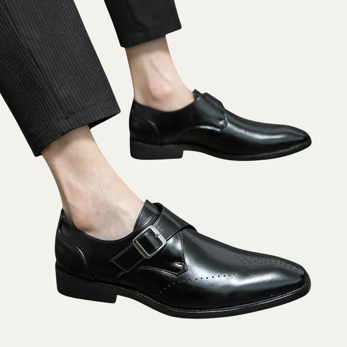 The Asiago - Chaussures de Ville en Cuir à Boucle pour Hommes