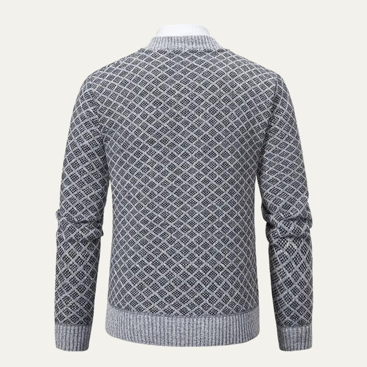 The Bibbona – Cardigan Tricotée Zippée à Motifs Homme