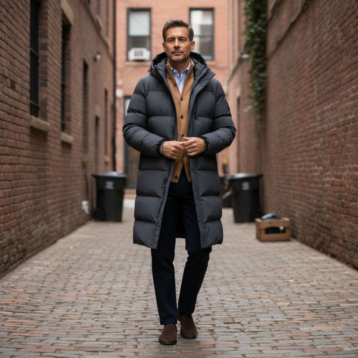 The Wickham - Manteau matelassé long isolé pour homme