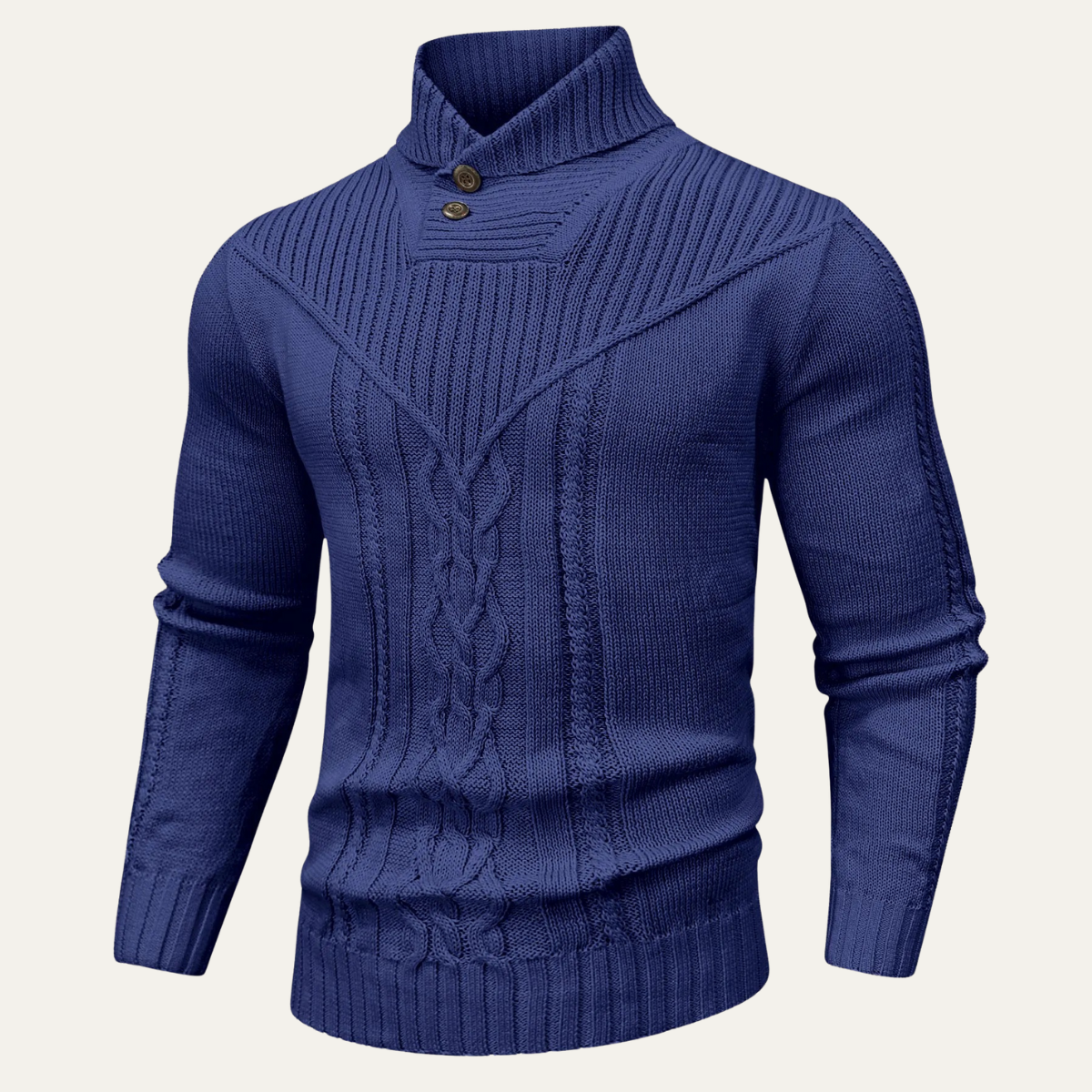 The Stockbridge – Pull en maille chaude à col boutonné pour homme
