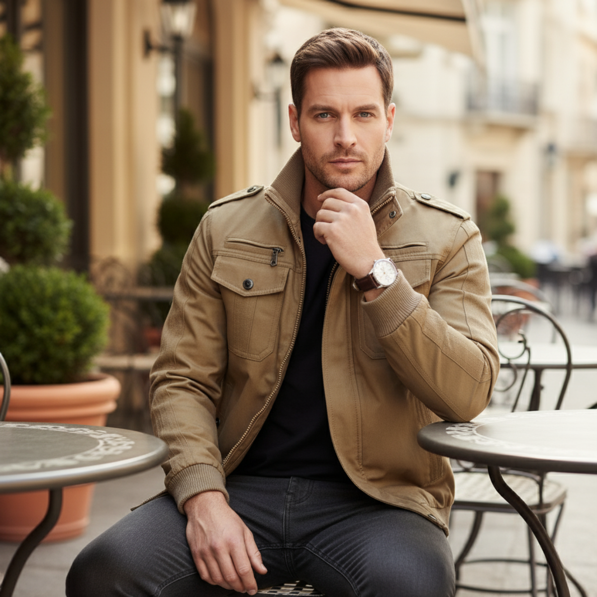 The Fairfax - blouson aviateur pour homme avec doublure en polaire