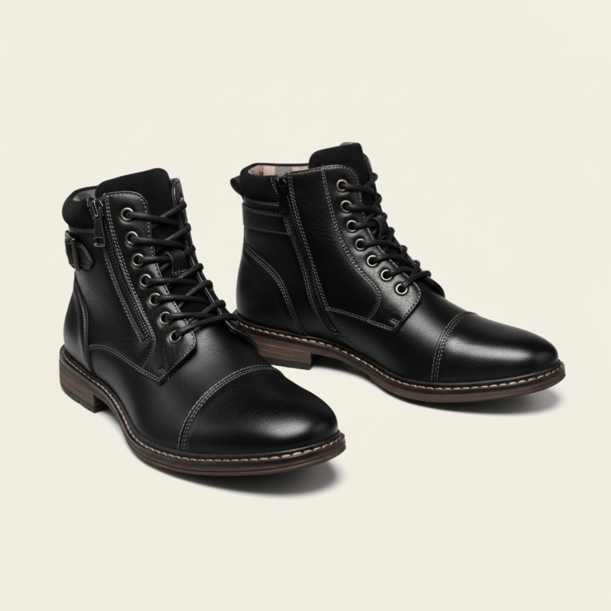 The Brescia Bottines en cuir vintage décontractées pour hommes