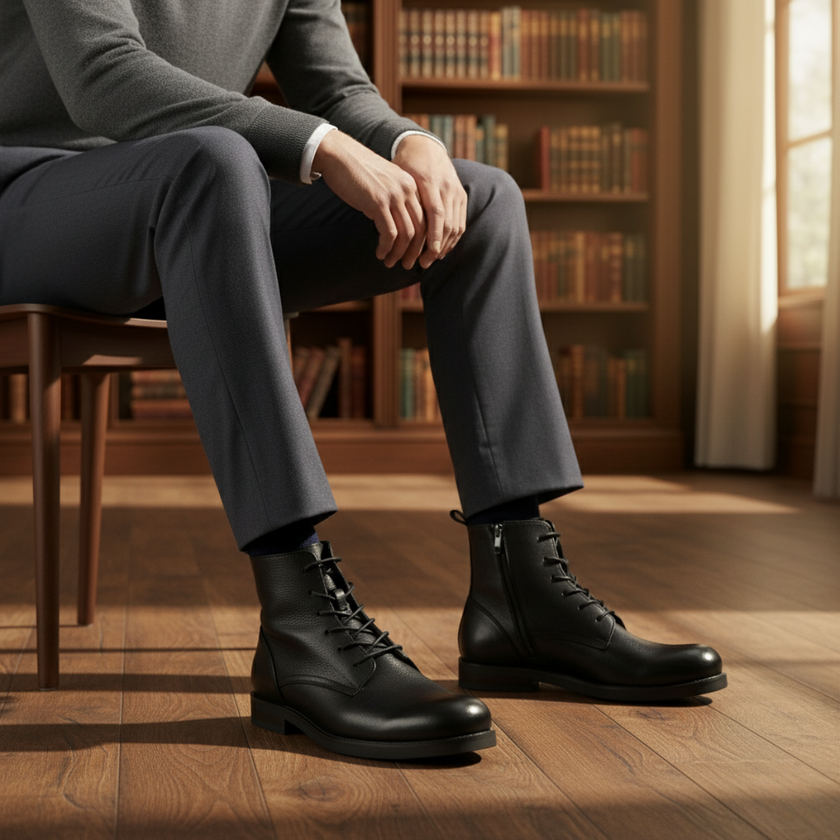 The St Davids - Bottes Casual en Cuir Retro pour Hommes