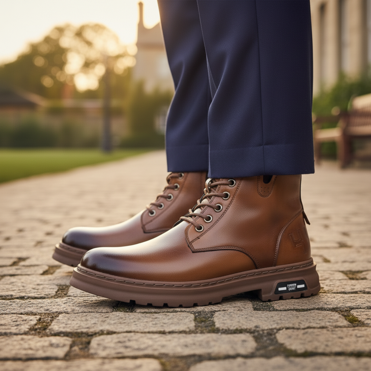 The Lipari - Bottines en Cuir Antidérapantes Durables pour Hommes
