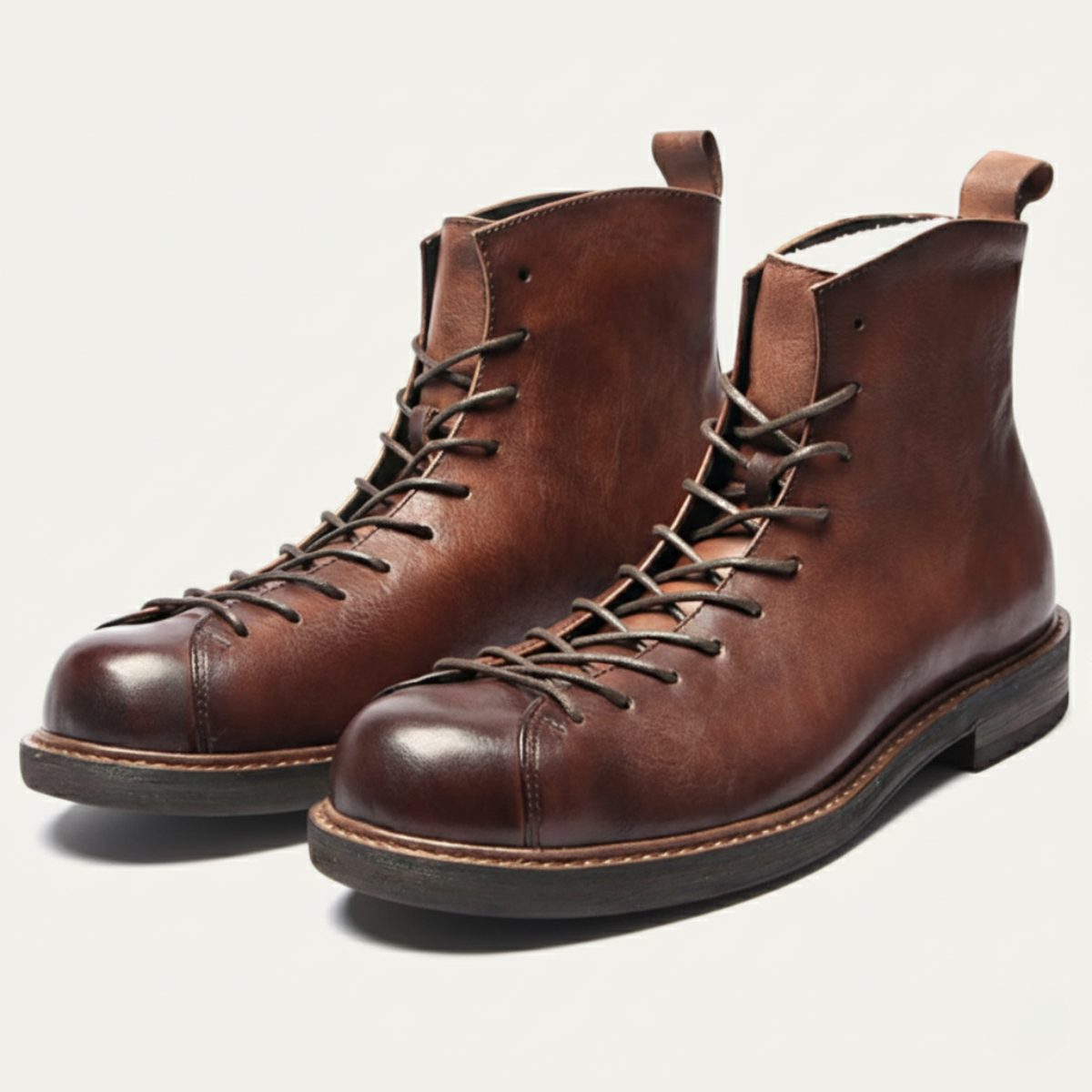 The Cranleigh Bottes en Cuir à Lacets pour Homme au Style Rustique et d’Extérieur