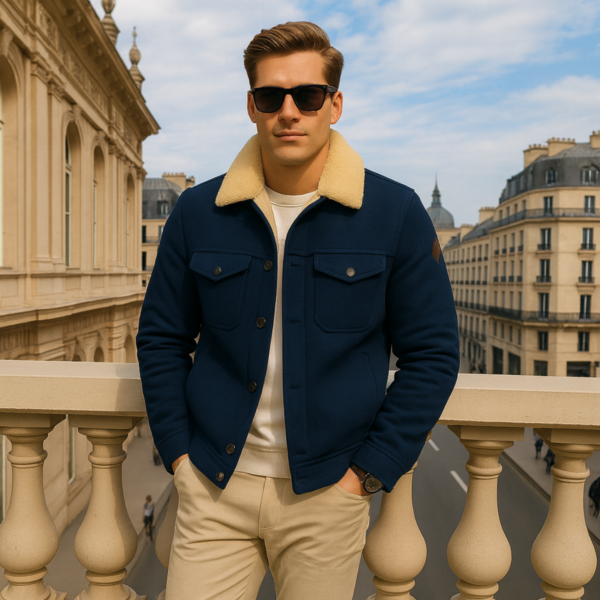 The Vancouver Veste d'extérieur doublée en polaire pour homme - Moderne et chaude