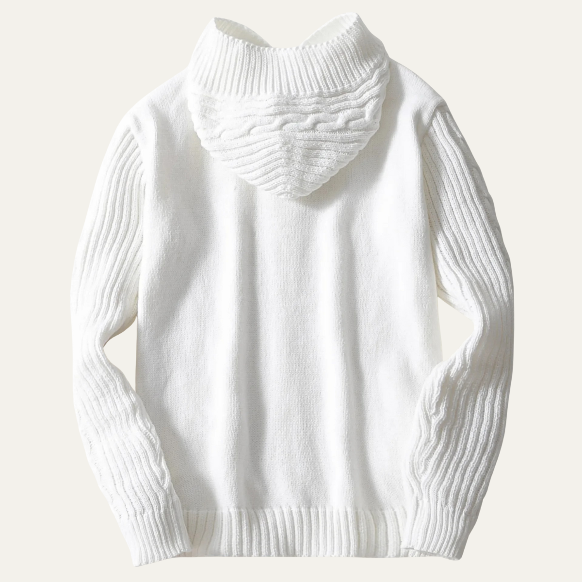 The Conwy – Cardigan à Capuche Torsadé Homme