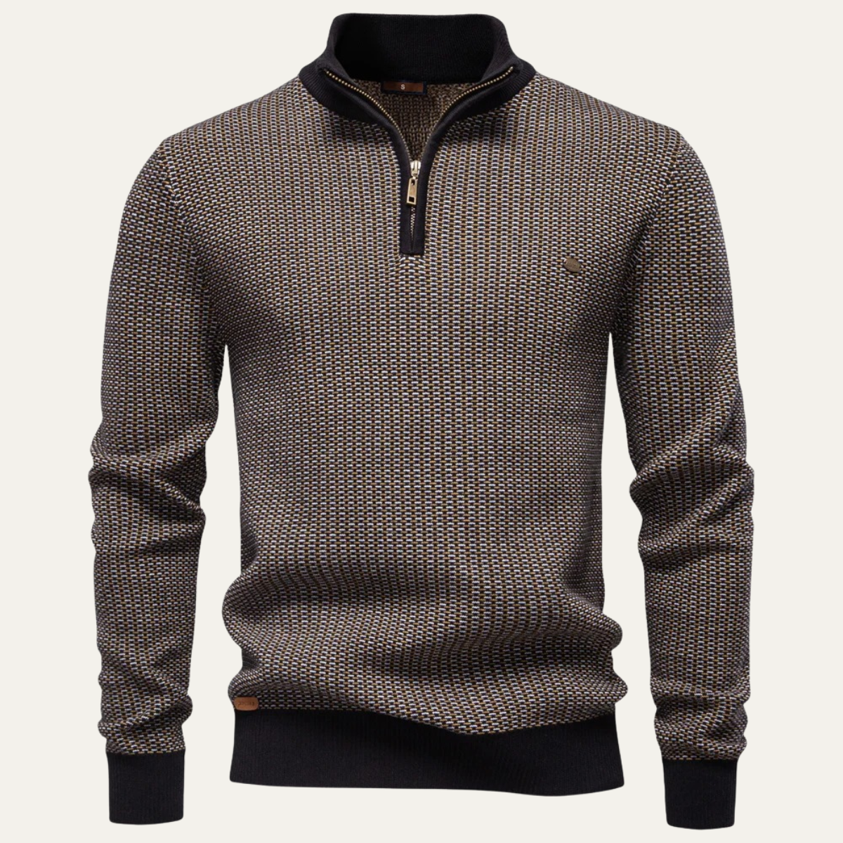The Darrow – Pull homme à col zippé en maille élégante