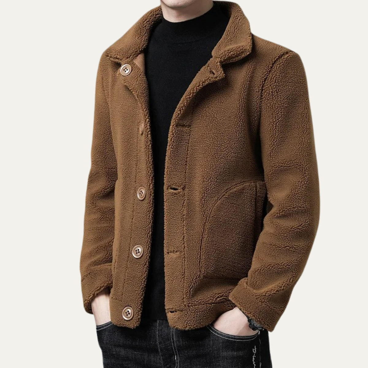 The Brecon Veste polaire chaude d’hiver avec poches pour homme