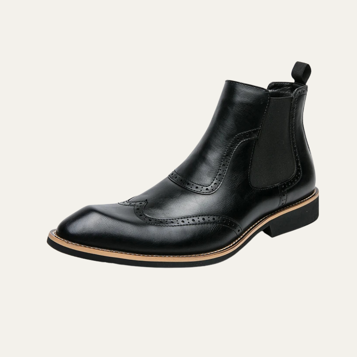 The Gravedona - Bottes de Costume Chelsea en Cuir Brogue pour Hommes