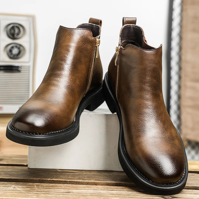 The Catania - Bottes Chelsea Vintage en Cuir pour Hommes