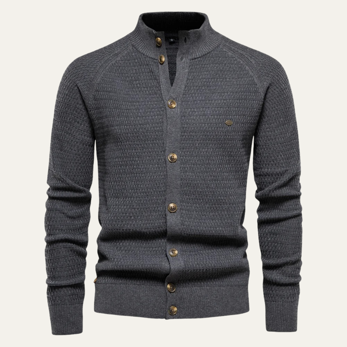 The Caernarfon - Cardigan boutonné en maille pour homme