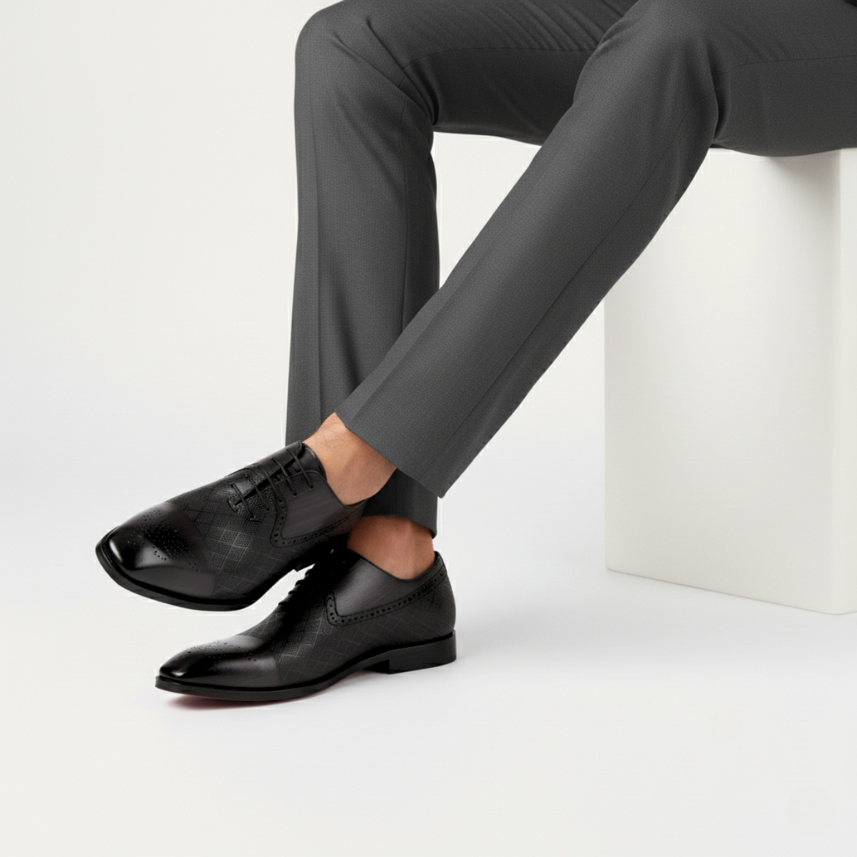 The Bolzano - Les Chaussures de Ville en Cuir pour Hommes – Chaussures à Lacets Élégantes