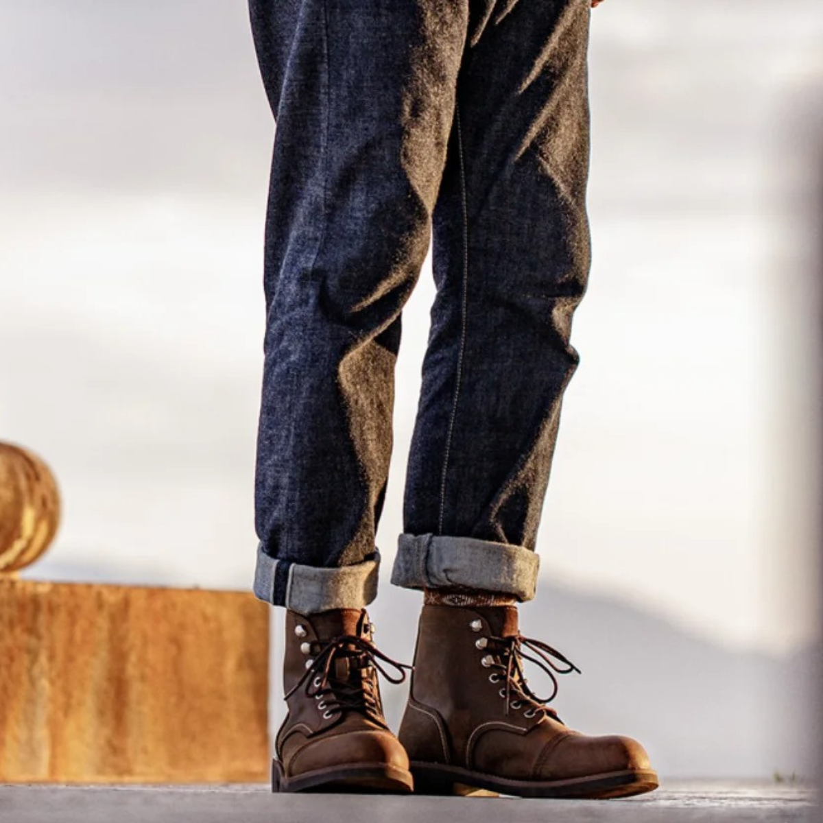 The Grayfield - Bottes en Cuir à Lacets pour Hommes