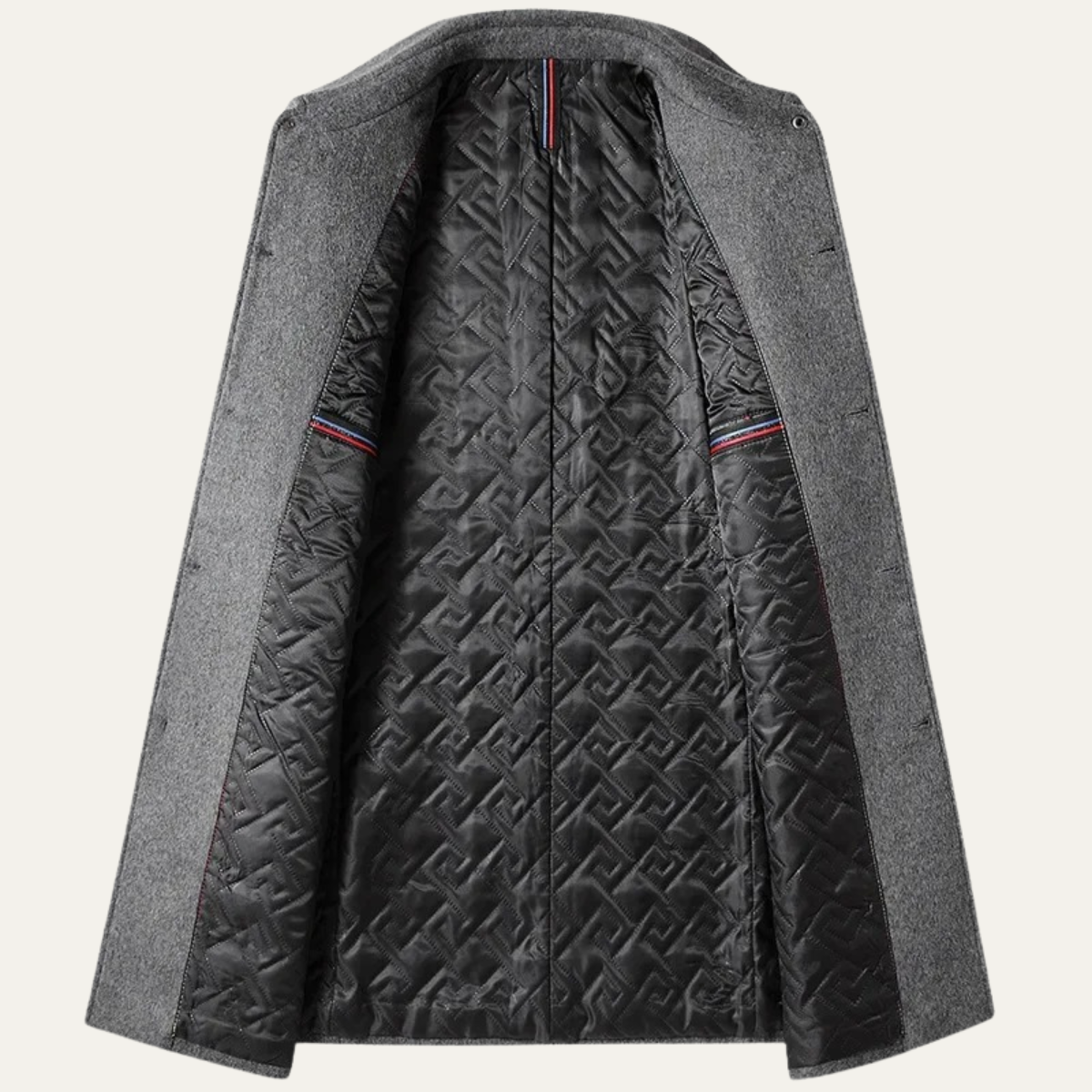 The Alderney - Manteau long élégant pour homme en laine mélangée chaude