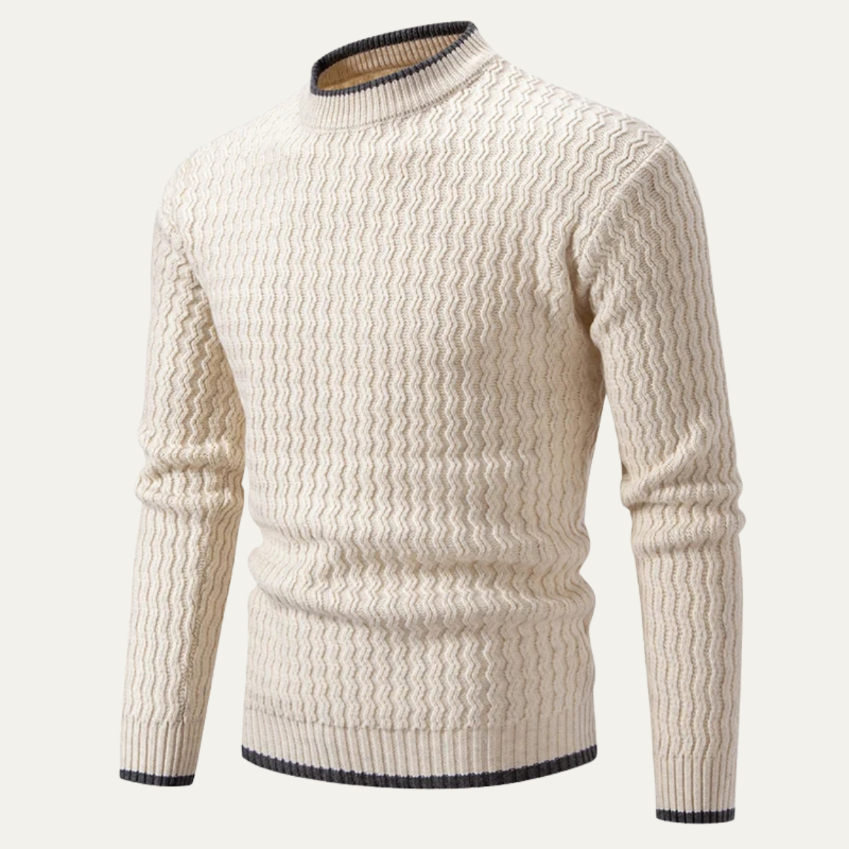 The Catanzaro - Pull décontracté à col rond en tricot doux pour homme