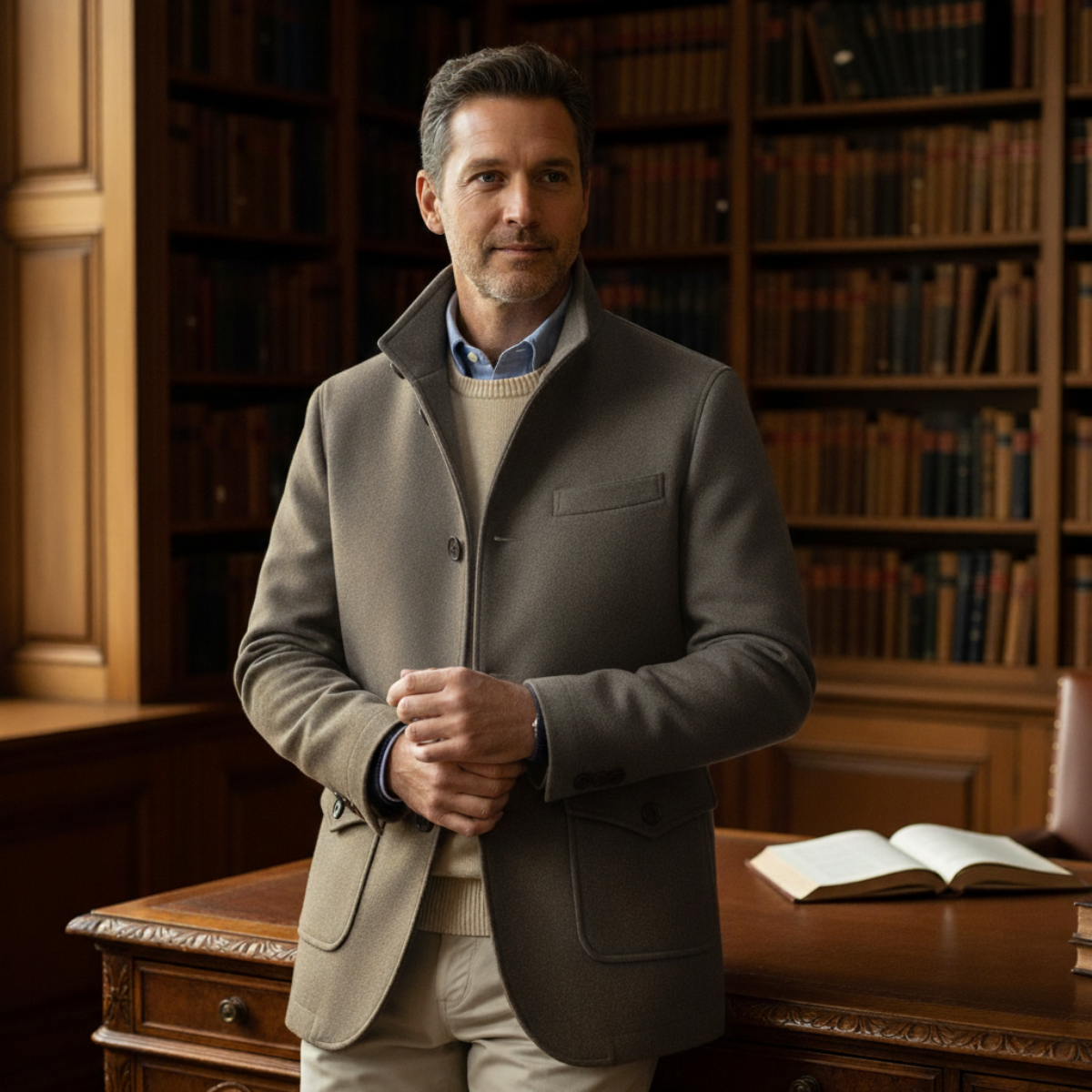 The Rome - Manteau en laine ajusté pour homme