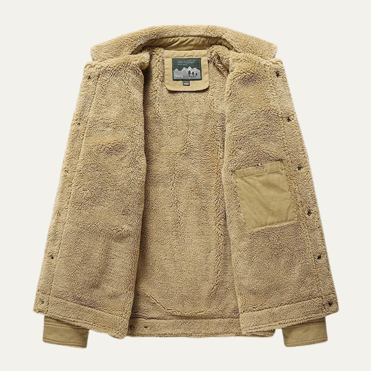 The Ravello Manteau d’Hiver Imperméable pour Homme en Sherpa avec Poches