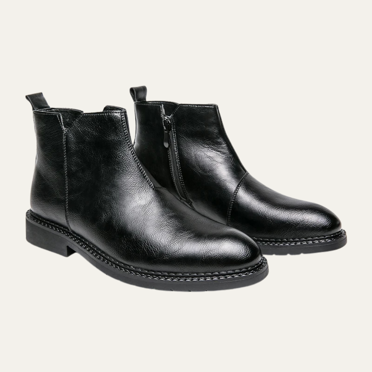 The  Etna Rosso - Chaussures Cheville Classiques pour Hommes en Cuir Authentique