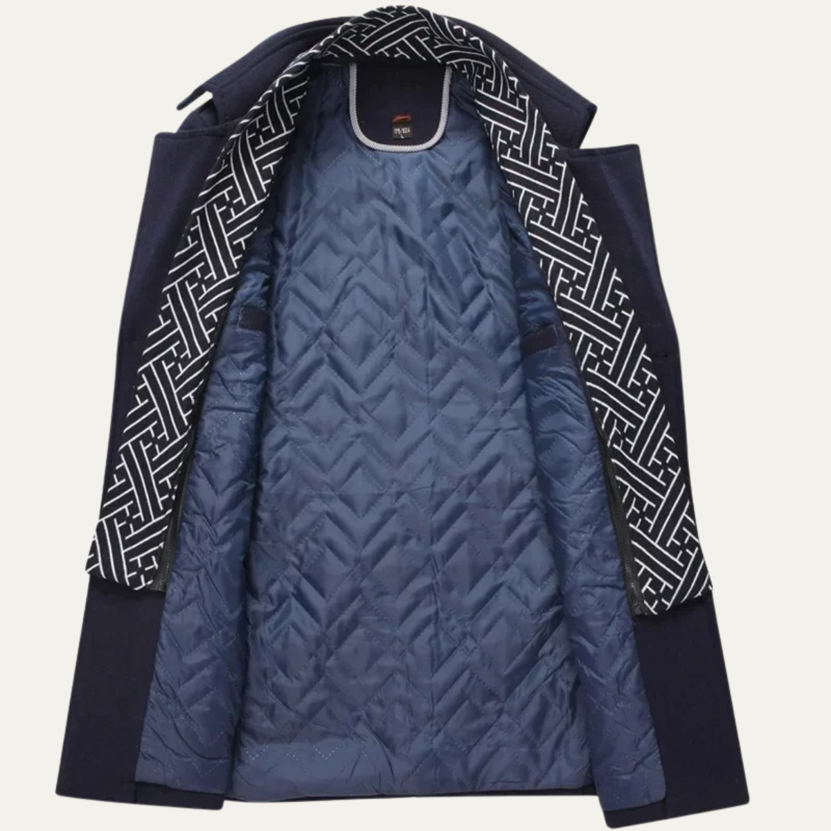 The Siena - Manteau long pour homme en laine mélangée avec col à revers