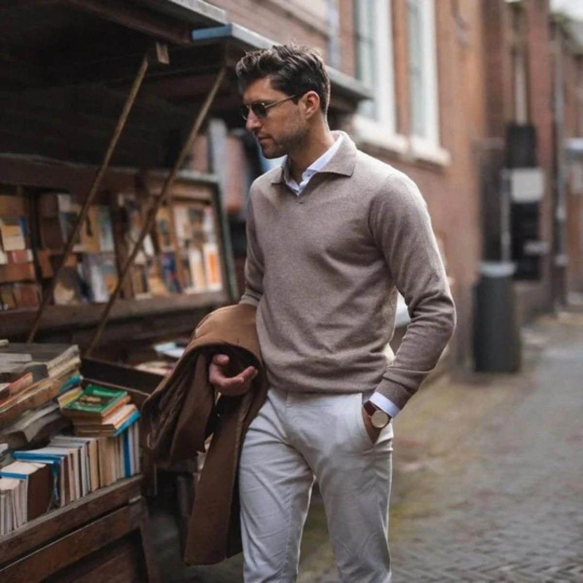 The Venice – Polo chemise en coton pour homme – style Old Money