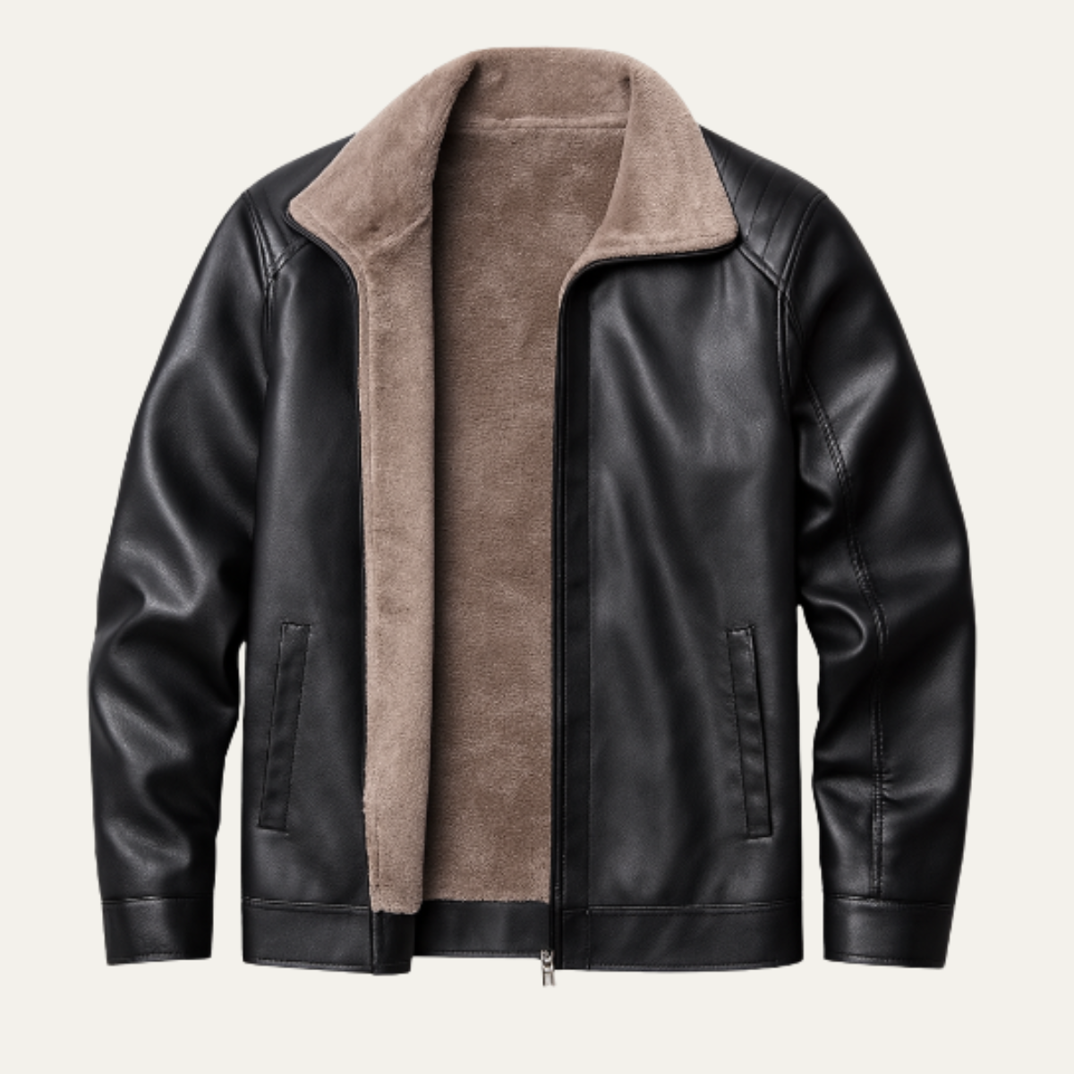 The Ragusa - Veste Zippée Casuelle Épais en Polaire Doublée pour Hommes