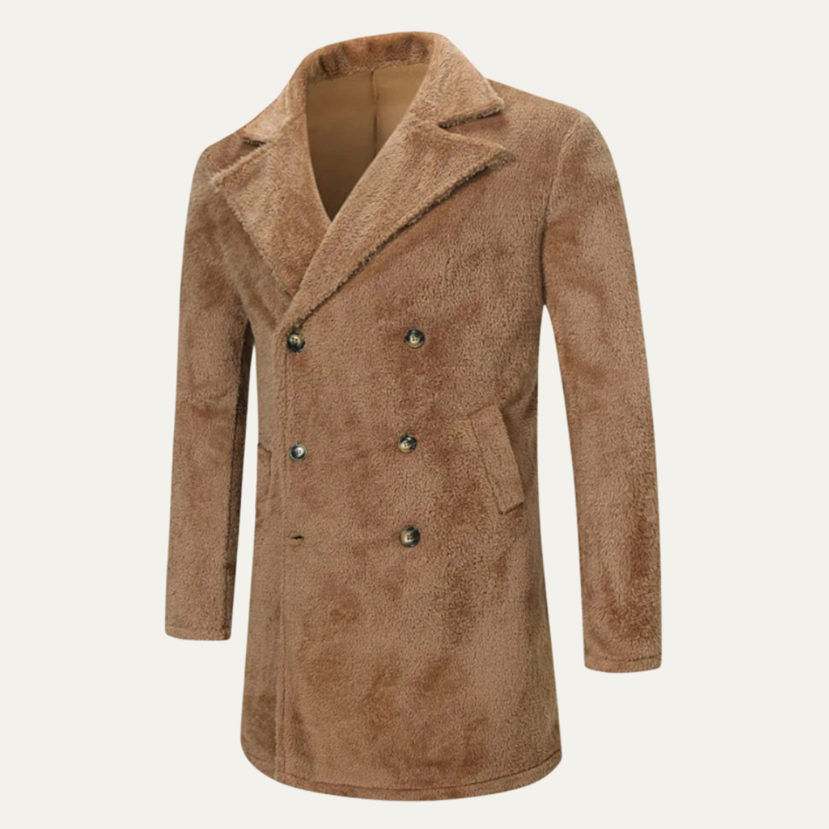 The Fairchild - Manteau d'Hiver Doublé en Velours Marron Chaud pour Homme