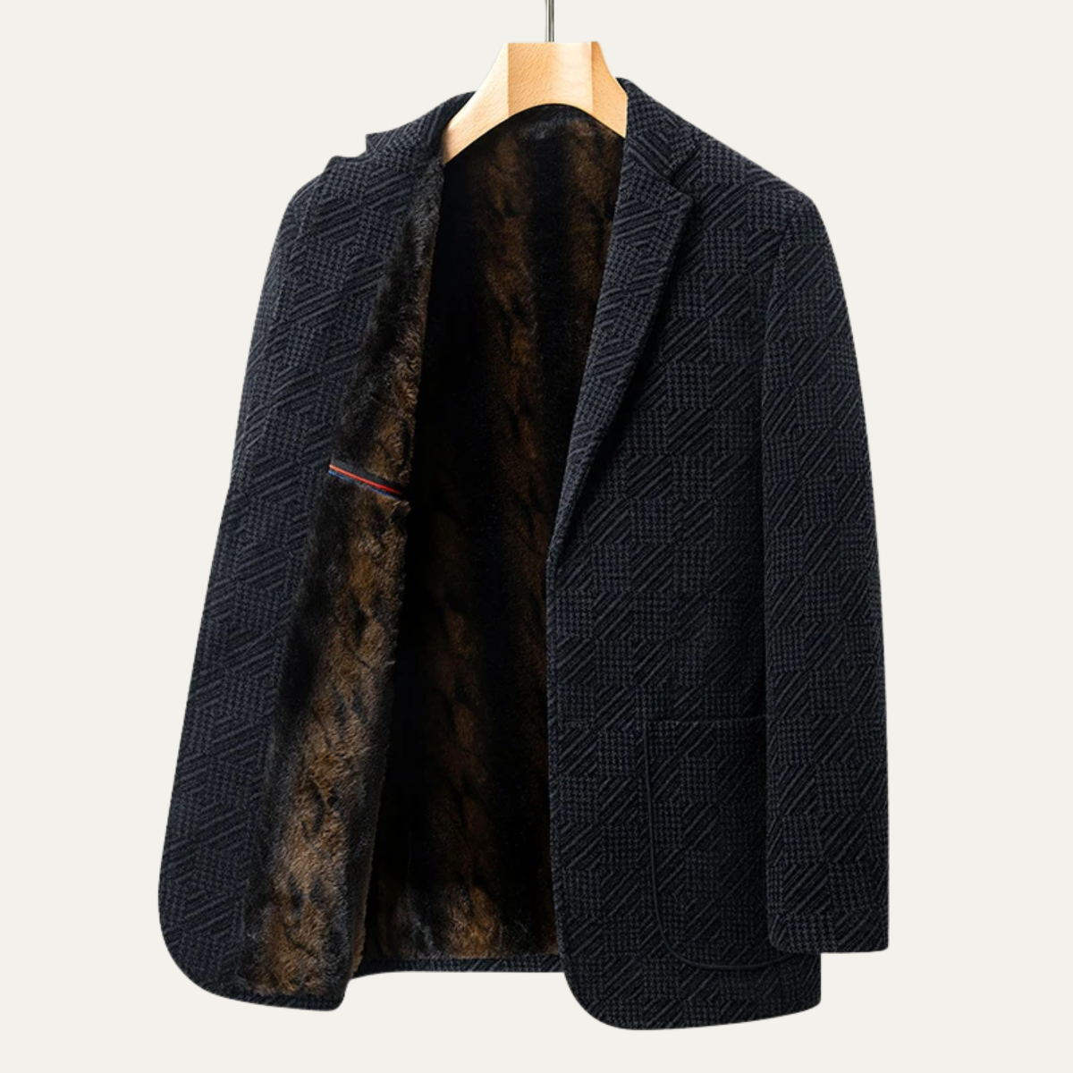 The Ellsworth - Blazer d'hiver chaud et texturé pour homme doublé en polaire