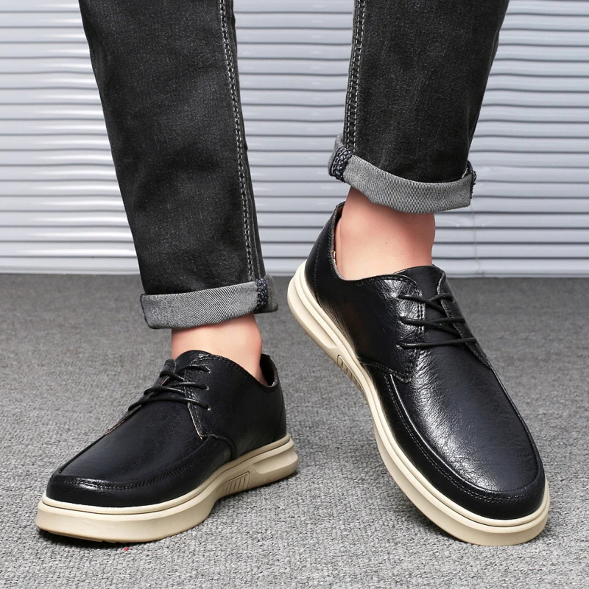 The Alderwood - Baskets Lacées en Simili Cuir Confortables pour Hommes