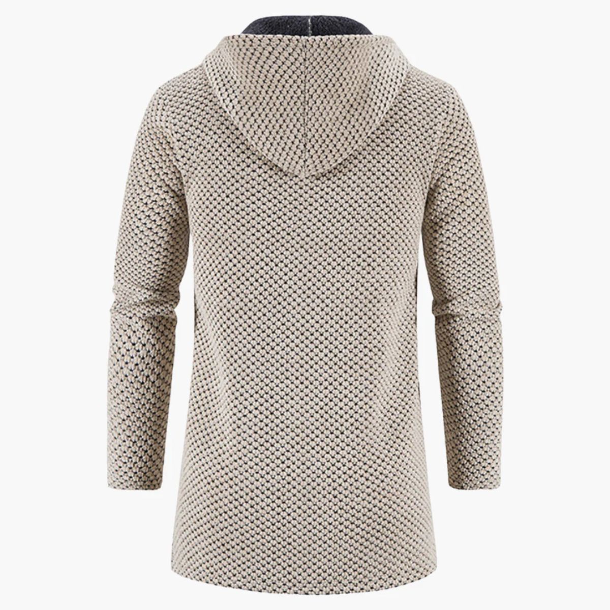 The Copenhagen - Manteau long décontracté à capuche en tricot pour homme